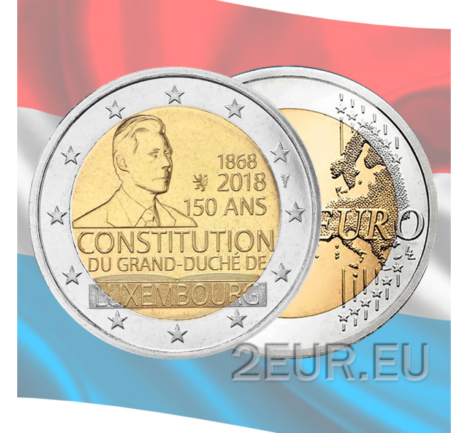 Luxemburg 2 euroa UNC 2018 - Luxemburgin perustuslain 150. vuosipäivä