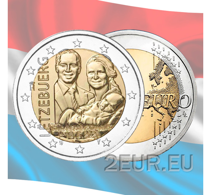 Luxemburg 2 euroa UNC 2020 - Prinssi Charlesin syntymä