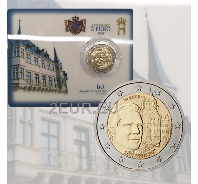 Luxemburg 2 euroa BU 2008 - Bergin linna