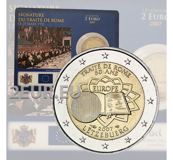 Luxemburg 2 euroa BU 2007 - 50 vuotta Rooman sopimusta