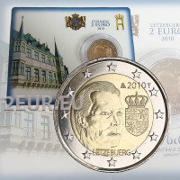 Luxemburg 2 euroa BU 2010 - Suurherttua Henrin vaakuna
