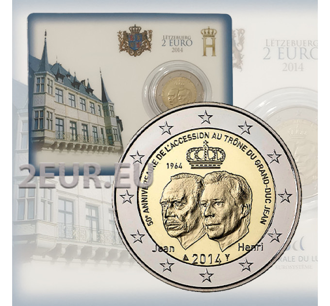 Luxemburg 2 euroa BU 2014 - 50 vuotta suurherttua Jeanin valtaistuimelle noususta