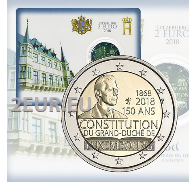 Luxemburg 2 euroa BU 2018 - Luxemburgin perustuslain 150. vuosipäivä