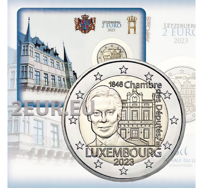 Luxemburg 2 euroa BU 2023 - Edustajakamarin 175. vuosipäivä ja ensimmäinen perustuslaki