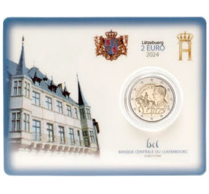 Luxemburg 2 euroa BU 2024 - 175 vuotta suurherttua Guillaume II:n kuolemasta