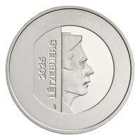 Luxemburg 25 euron hopea BU 2025 - Aurinkokunta - Aurinko