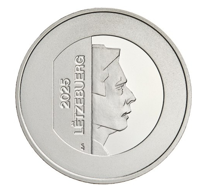 Luxemburg 25 euron hopea BU 2025 - Aurinkokunta - Aurinko