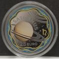 Luxemburg 25 euron hopea BU 2026 - Aurinkokunta - Saturnus