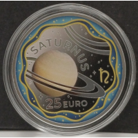 Luxemburg 25 euron hopea BU 2026 - Aurinkokunta - Saturnus