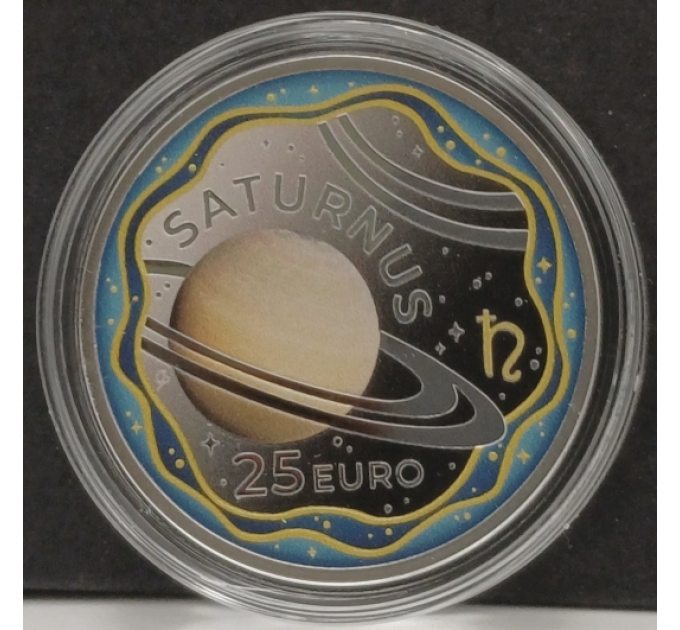 Luxemburg 25 euron hopea BU 2026 - Aurinkokunta - Saturnus