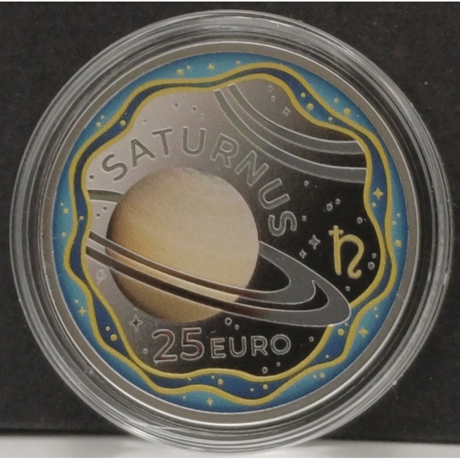 Luxemburg 25 euron hopea BU 2026 - Aurinkokunta - Saturnus Luxemburg 25 euron hopea BU 2026 - Aurinkokunta - Saturnus