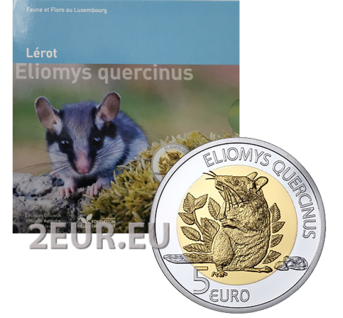  Luxemburg 5 euron hopea BU 2023 - Fauna and Flora - Garden Dormouse