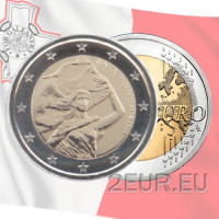 Malta 2 euroa UNC 2014 - Itsenäisyys 1964