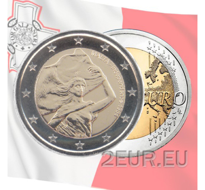Malta 2 euroa UNC 2014 - Itsenäisyys 1964