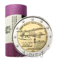 Malta 2 euroa UNC rullaa 2015 - Maltan ensimmäinen lento