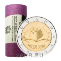 Malta 2 euroa UNC rullaa 2016 - Rakkaus