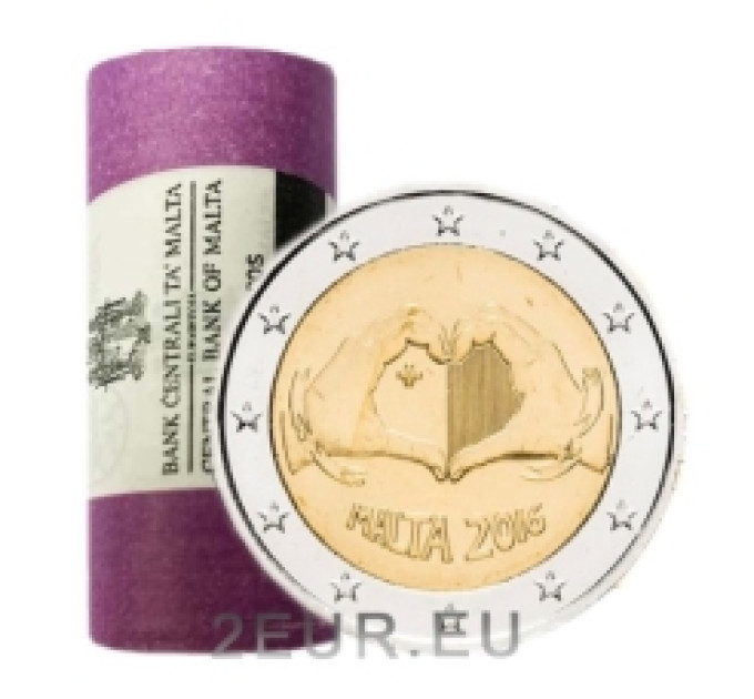 Malta 2 euroa UNC rullaa 2016 - Rakkaus