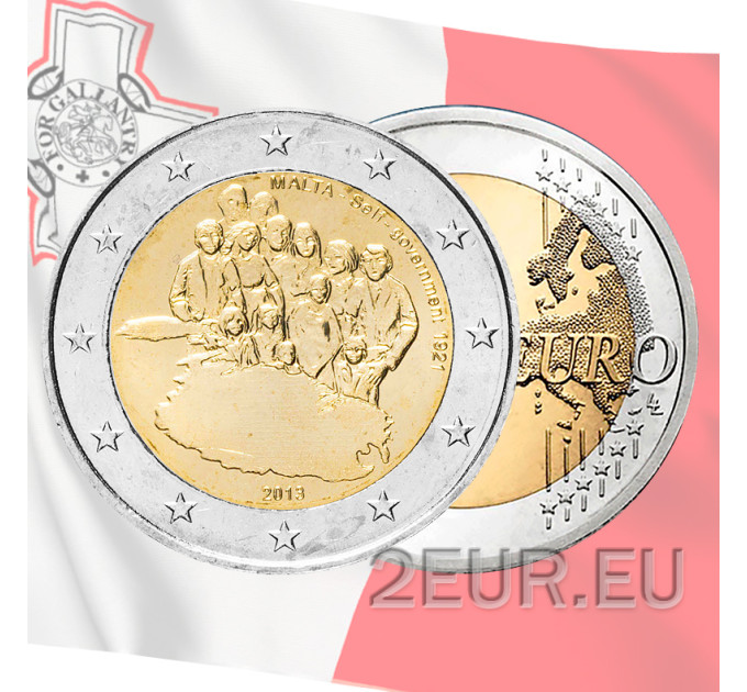 Malta 2 euroa UNC 2013 - Itsehallinto 1921