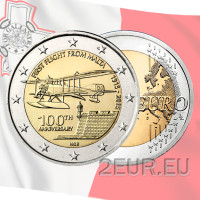 Malta 2 euroa UNC 2015 - Ensimmäisen lennon satavuotisjuhla