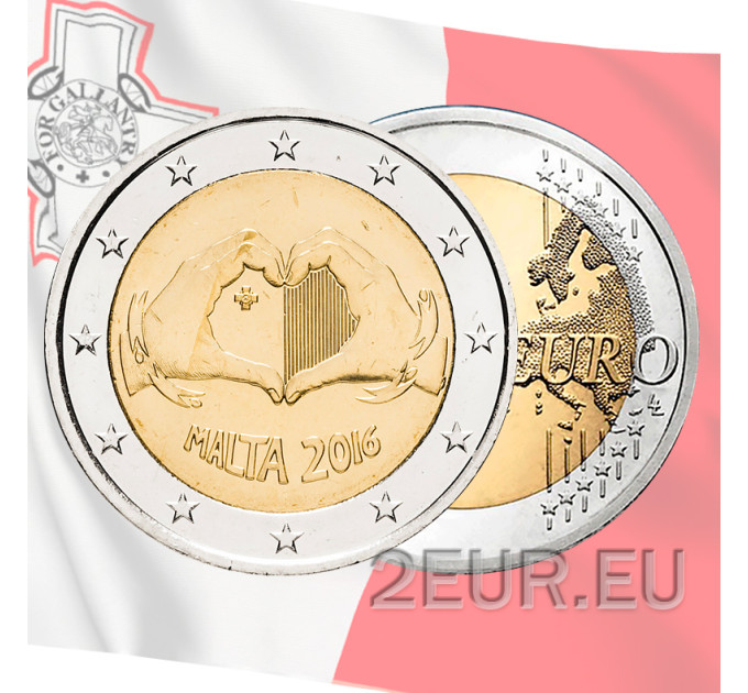 Malta 2 euroa UNC 2016 - Solidarity Through Love