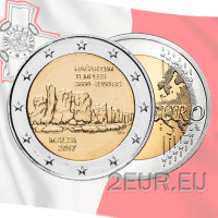 Malta 2 euroa UNC 2017 - Hagar Qimin temppelit