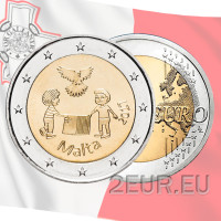 Malta 2 euroa UNC 2017 - Solidaarisuus ja rauha