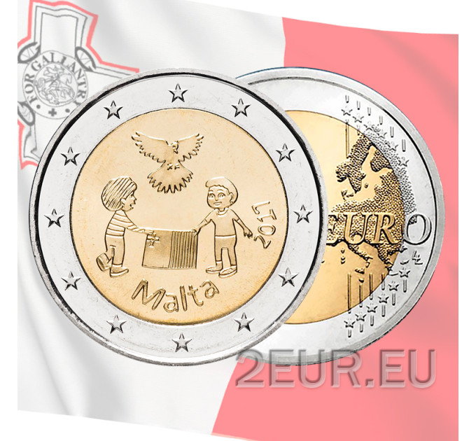 Malta 2 euroa UNC 2017 - Solidaarisuus ja rauha