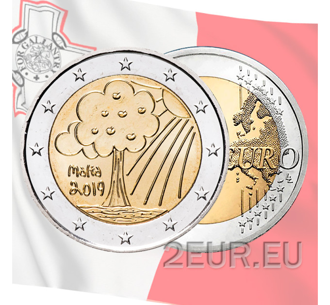 Malta 2 euroa UNC 2019 - Luonto ja ympäristö