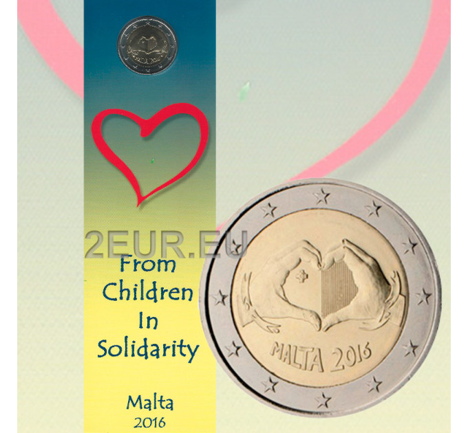 Malta 2 euroa BU 2016 - Solidaarisuus rakkauden kautta