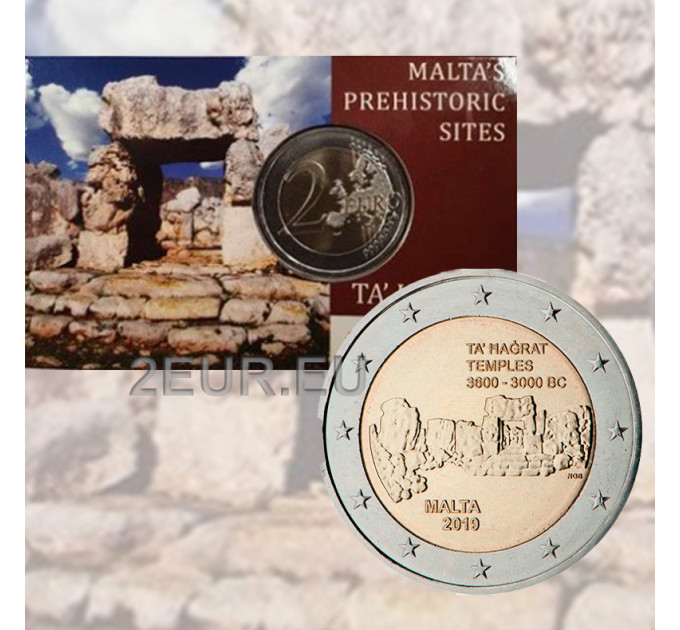 Malta 2 euroa BU 2019 - Ta Hagrat -temppelit