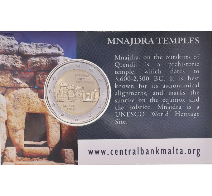 Malta 2 euroa BU 2018 - Mnajdra-temppelit