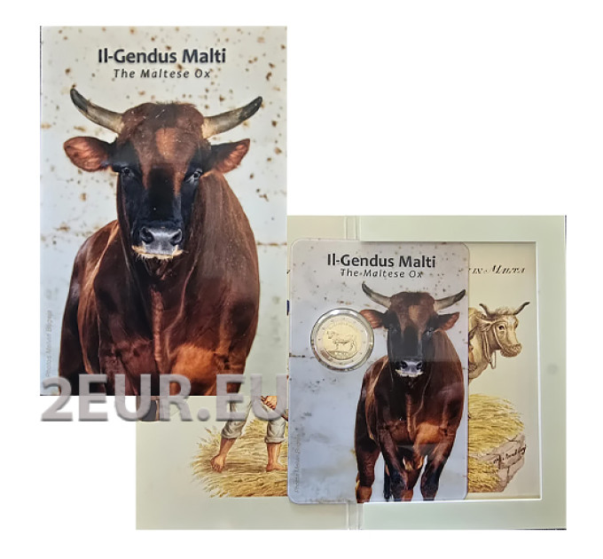 Malta 2 euroa BU 2025 - Maltan härkä