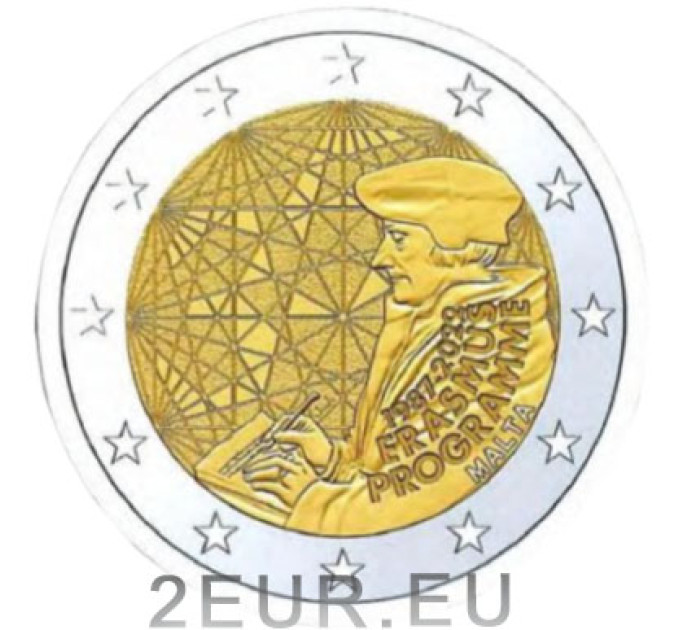 Malta 2 euroa UNC 2022 - 35 vuotta Erasmusta