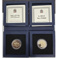 Malta 2 euroa proof 2026 – Valletta + Il segugio del faraone
