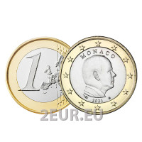 Monaco 1 euro UNC 2023 - Prinssi Albert II