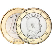 Monaco 1 euro UNC 2016 - Prinssi Albert II