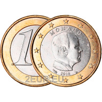Monaco 1 euro UNC 2018 - Prinssi Albert II
