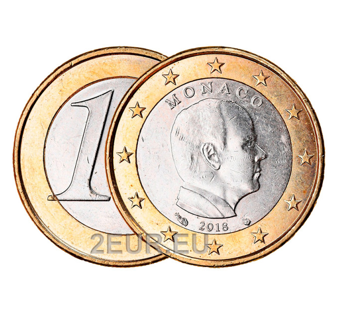 Monaco 1 euro UNC 2018 - Prinssi Albert II