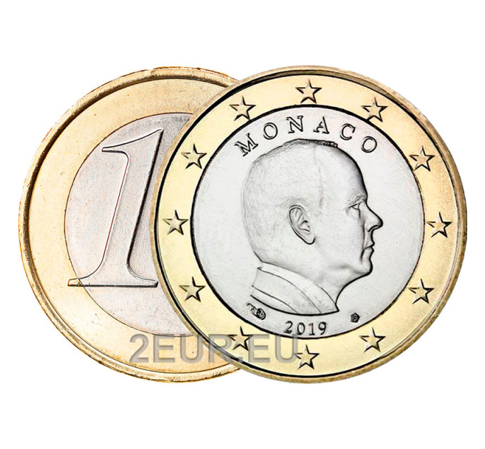 Monaco 1 euro UNC 2019 - Prinssi Albert II