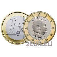 Monaco 1 euro UNC 2024 - Prinssi Albert II