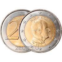 Monaco 2 euroa UNC 2015 - Prinssi Albert II
