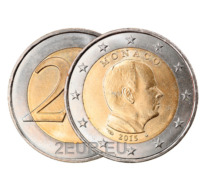 Monaco 2 euroa UNC 2015 - Prinssi Albert II
