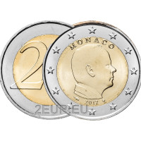 Monaco 2 euroa UNC 2017 - Prinssi Albert II