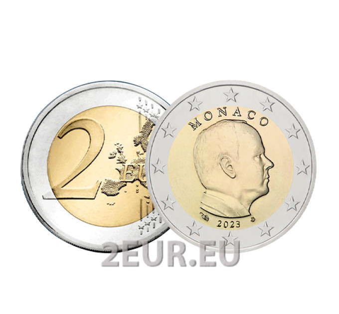 Monaco 2 euroa UNC 2023 - Prinssi Albert II