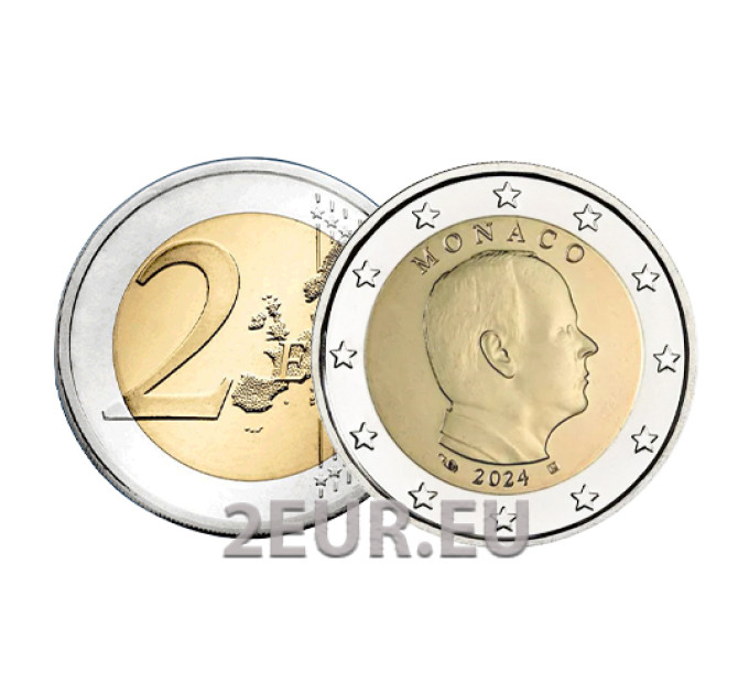 Monaco 2 euroa UNC 2024 - Prinssi Albert II
