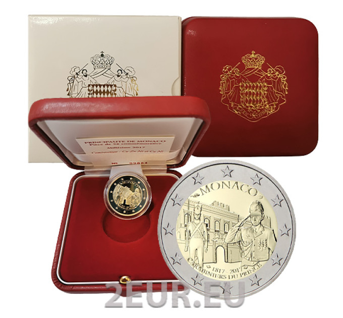 Monaco 2 euroa PROOF 2017 - 200 vuotta Prince's Carabinierien perustamisesta