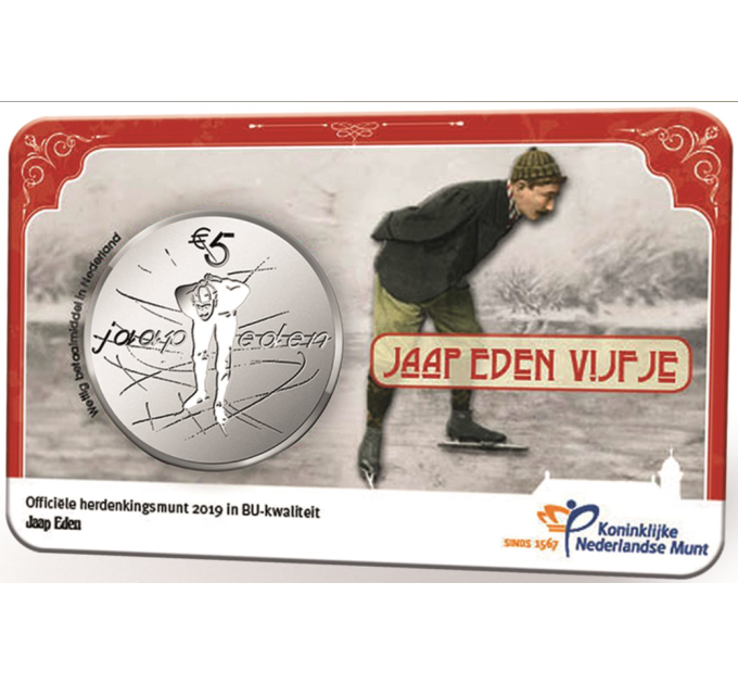 Hollanti 5 euroa UNC 2019 - Jaap Eden