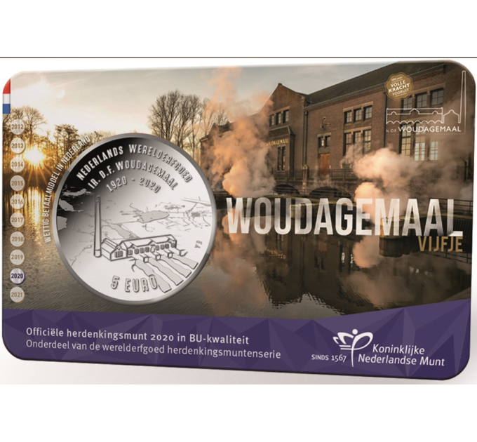 Hollanti 5 euroa UNC 2020 - Woudagemaal