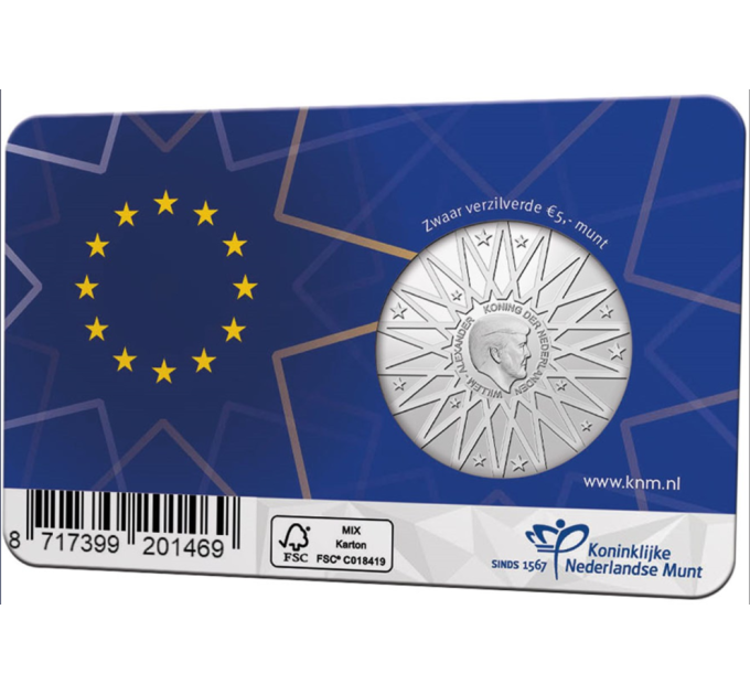 Hollanti 5 euroa UNC 2022 - Maastrichtin sopimus