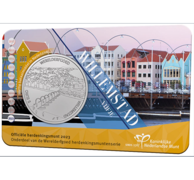Hollanti 5 euroa UNC 2023 - Willemstad Five